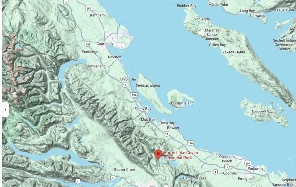 Map of east central Vancouver Island