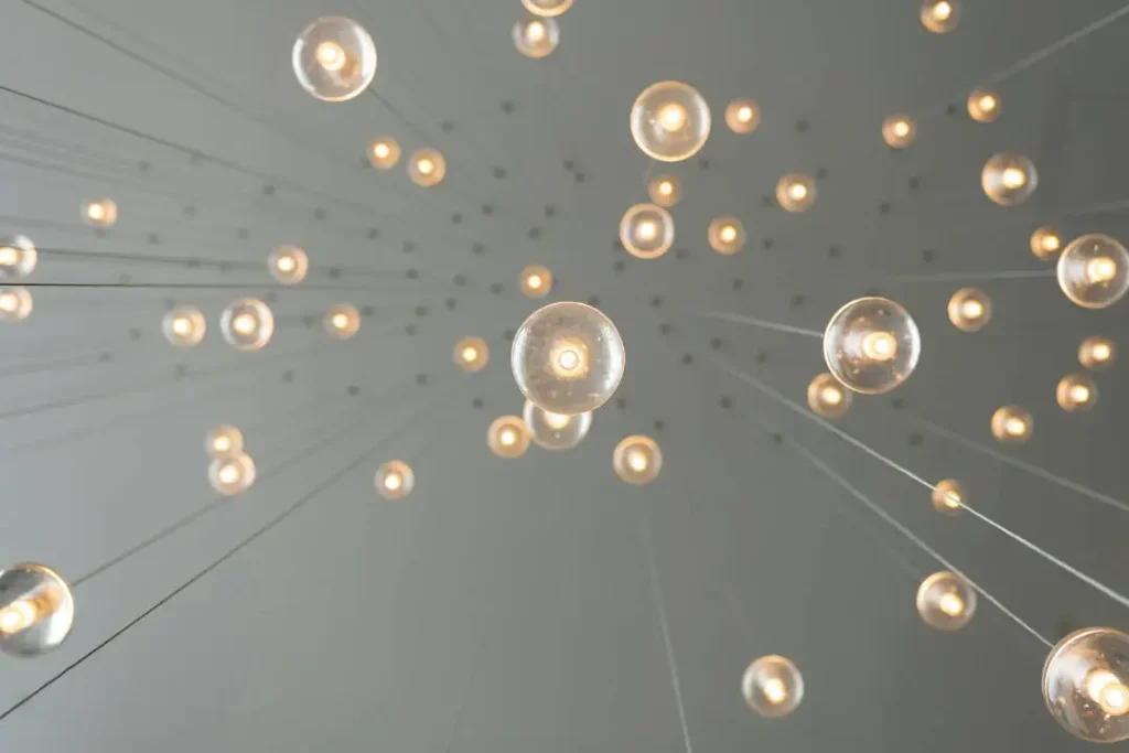web of light bubbles | photo by Skye Studios on Unsplash